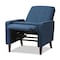Baxton Studio Mathias Mid-century Modern Blue Upholstered Lounge Chair 143-8134 - alternate 5